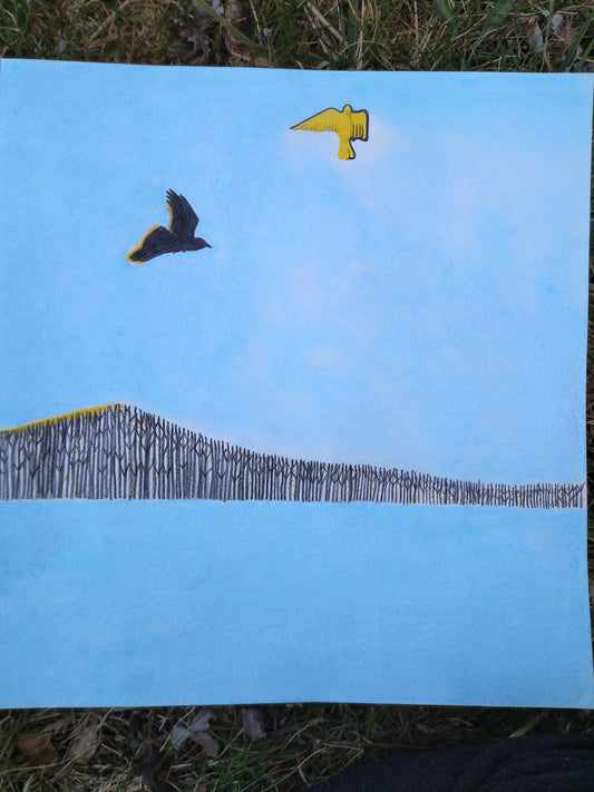 I loved the way the birds are, no, seem friends.